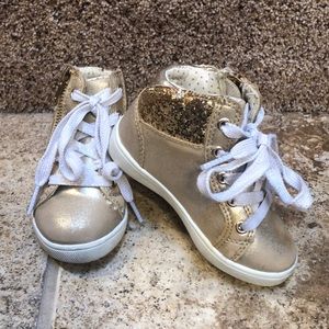Flashy Gold Glitter Sneakers